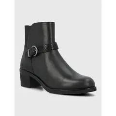 HUSH PUPPIES - Botin Cuero Mujer Else Negro