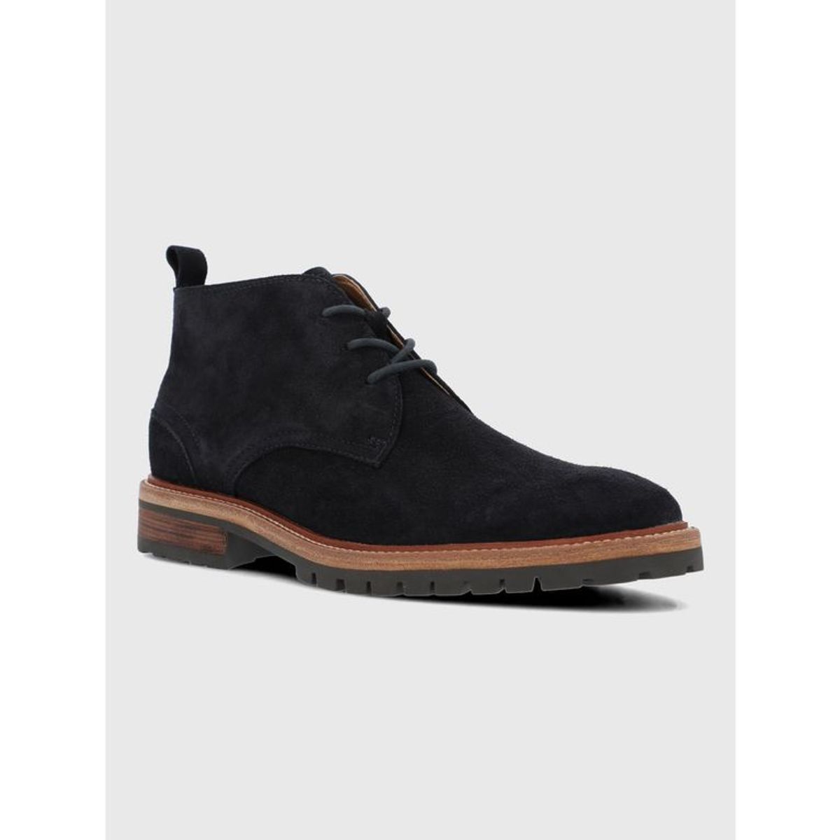 HUSH PUPPIES - Botin Cuero Hombre Milvio Azul HUSH PUPPIES
