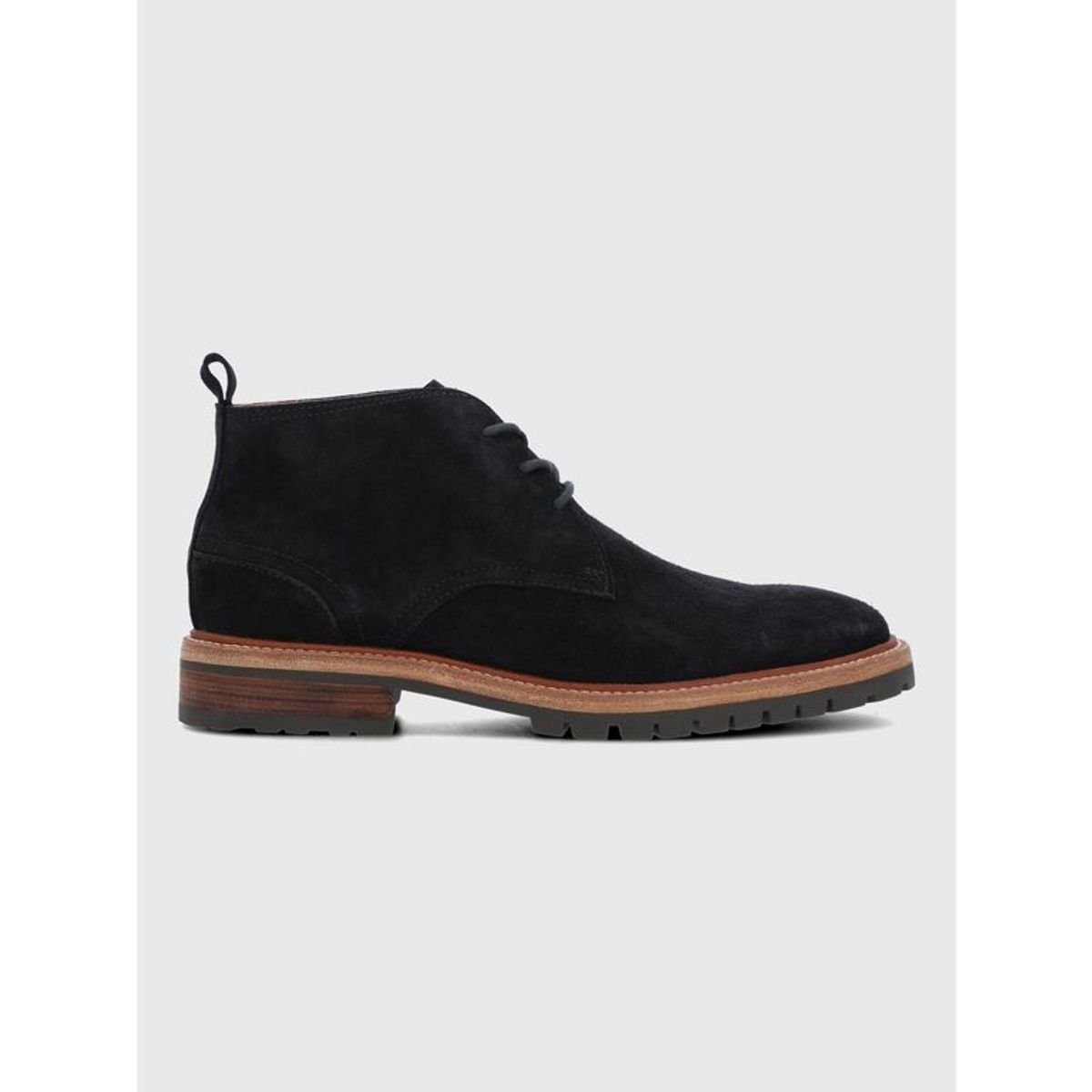 HUSH PUPPIES - Botin Cuero Hombre Milvio Azul HUSH PUPPIES