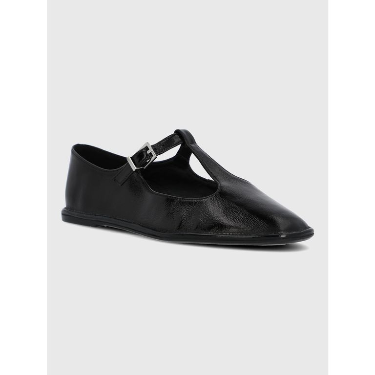 Ballerina Cuero Mujer Merly Negra