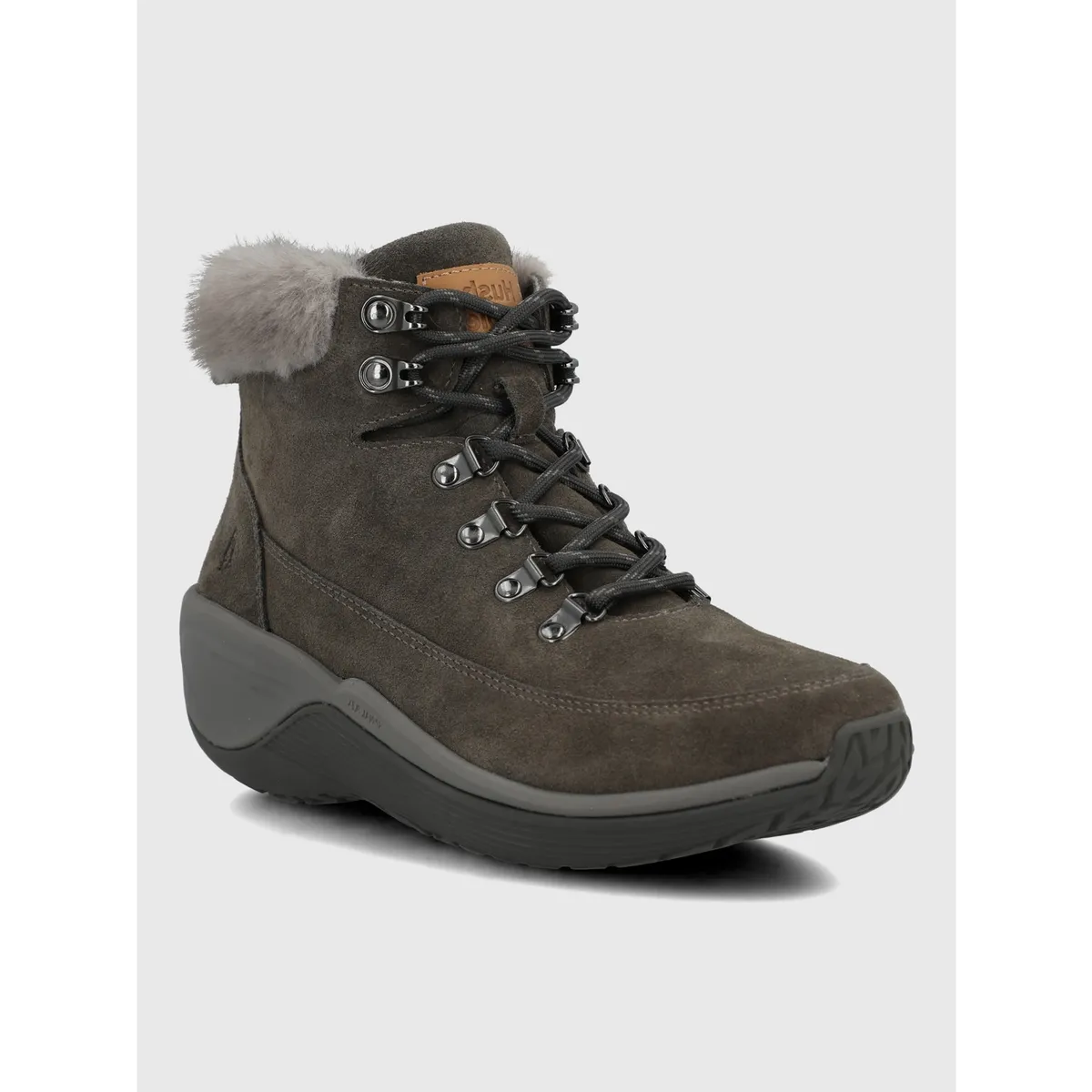 HUSH PUPPIES - Botin Cuero Mujer Spinal Rug Alpine Gris HUSH PUPPIES