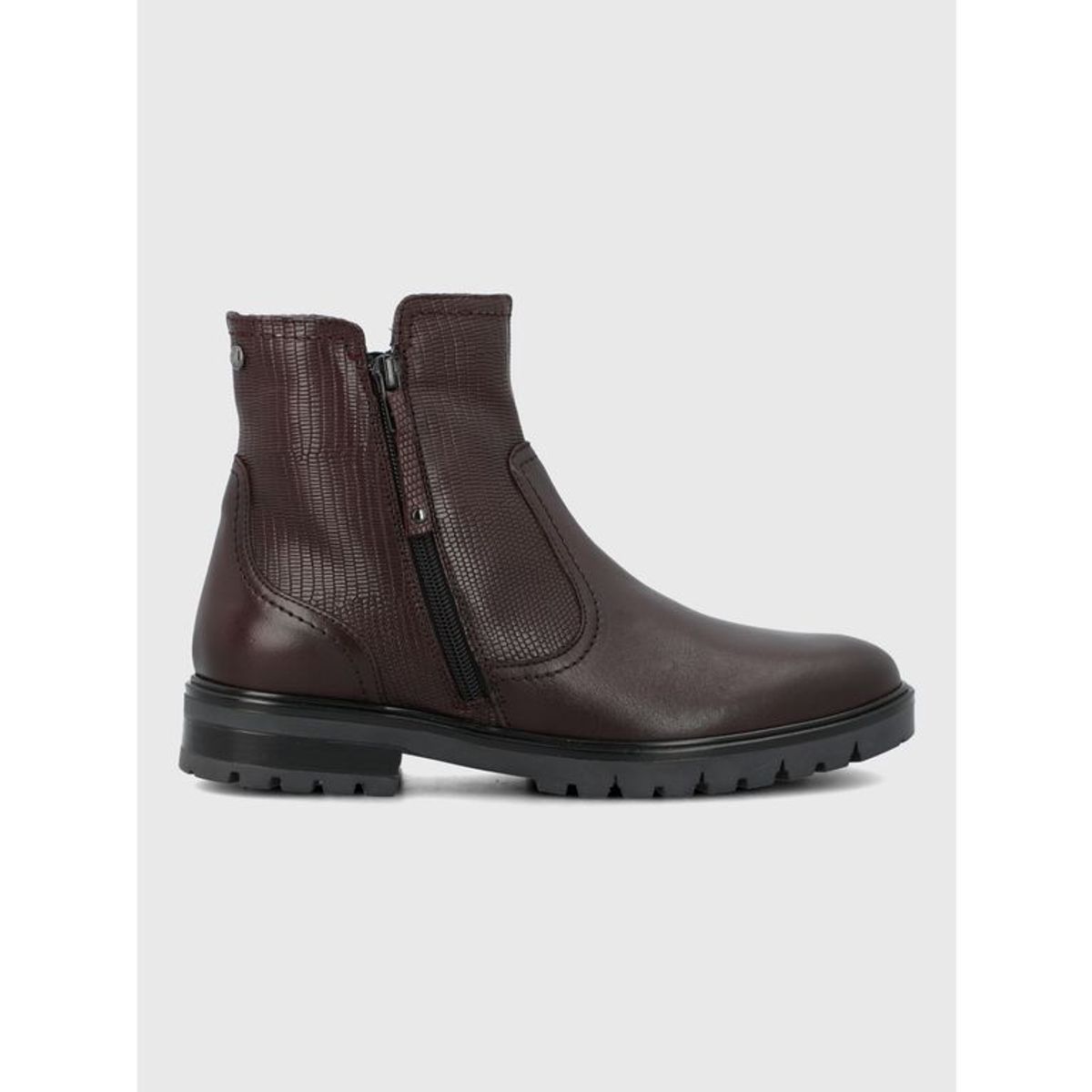 HUSH PUPPIES - Botin Cuero Mujer Briller Burdeo HUSH PUPPIES