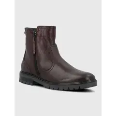 HUSH PUPPIES - Botin Cuero Mujer Briller Burdeo