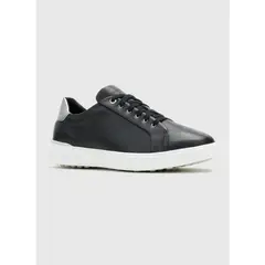 HUSH PUPPIES - Zapatilla Cuero Mujer Mae Laceup Negra