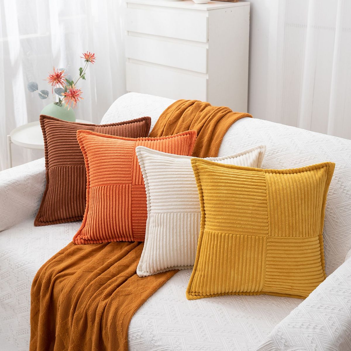 TIOZONEY - Fundas de Almohada Esponjosas  1 Set 45 x 45 cm