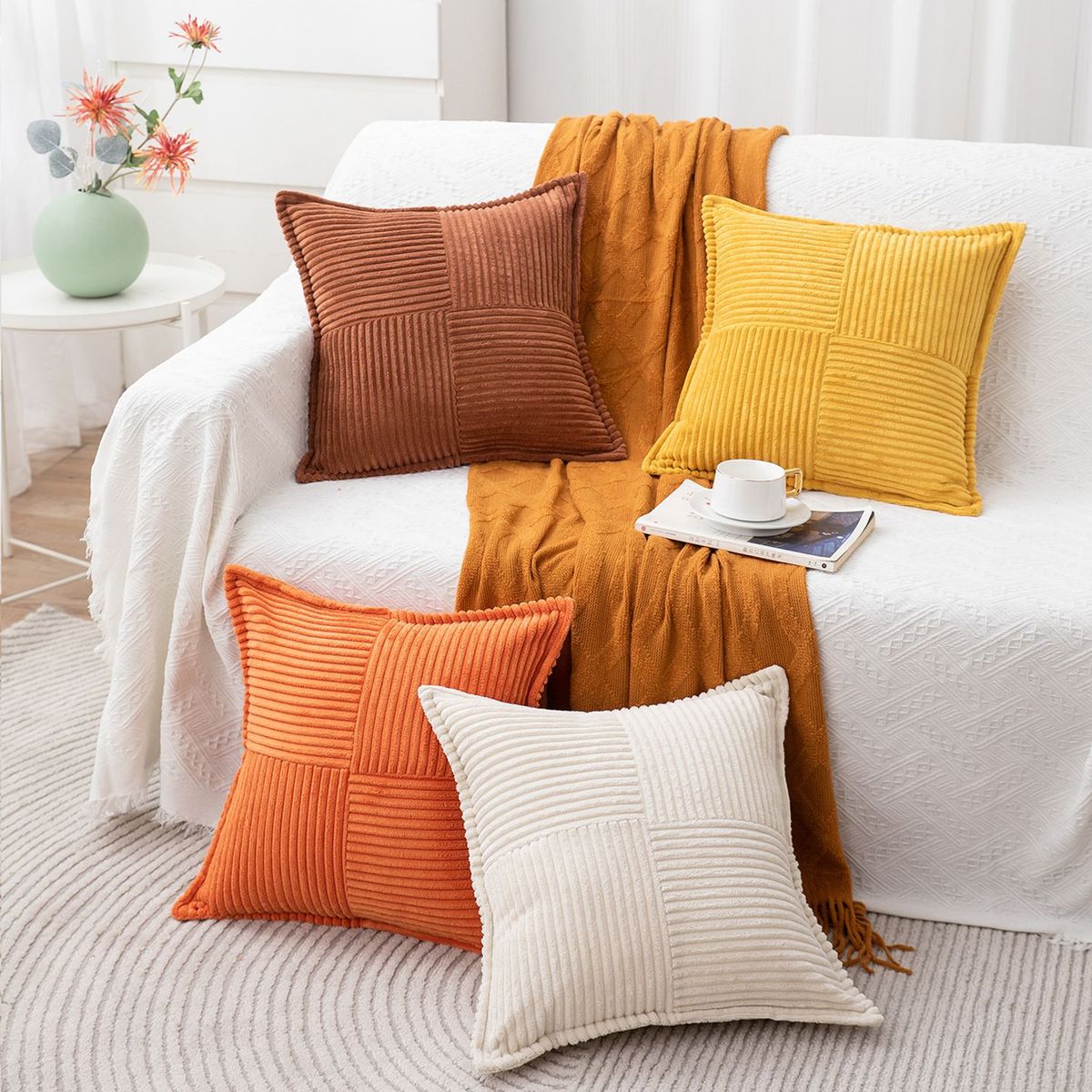 TIOZONEY - Fundas de Almohada Esponjosas  1 Set 45 x 45 cm