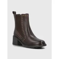 HUSH PUPPIES - Botin Cuero Mujer Lamas Café