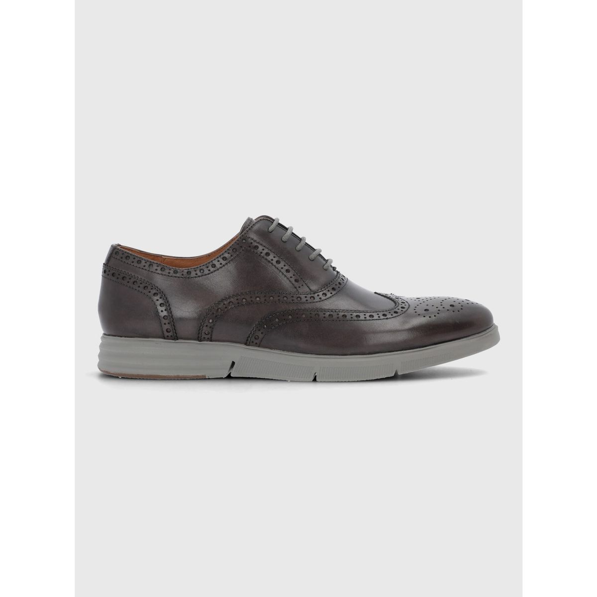 HUSH PUPPIES - Zapato Cuero Hombre Wing Flex Gris HUSH PUPPIES
