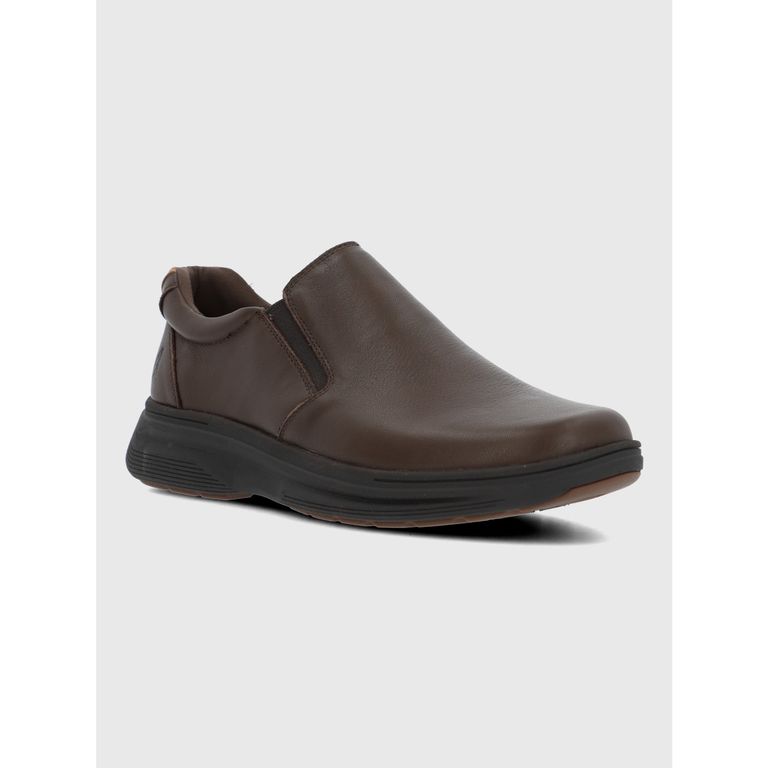 Slip On Cuero Hombre Hunt II Café