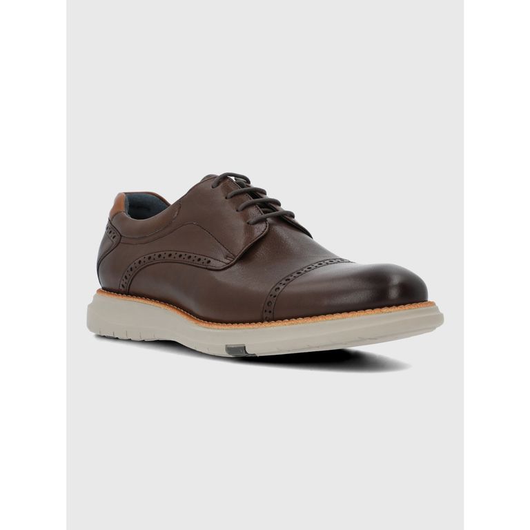 Zapato Cuero Hombre Sequio Café