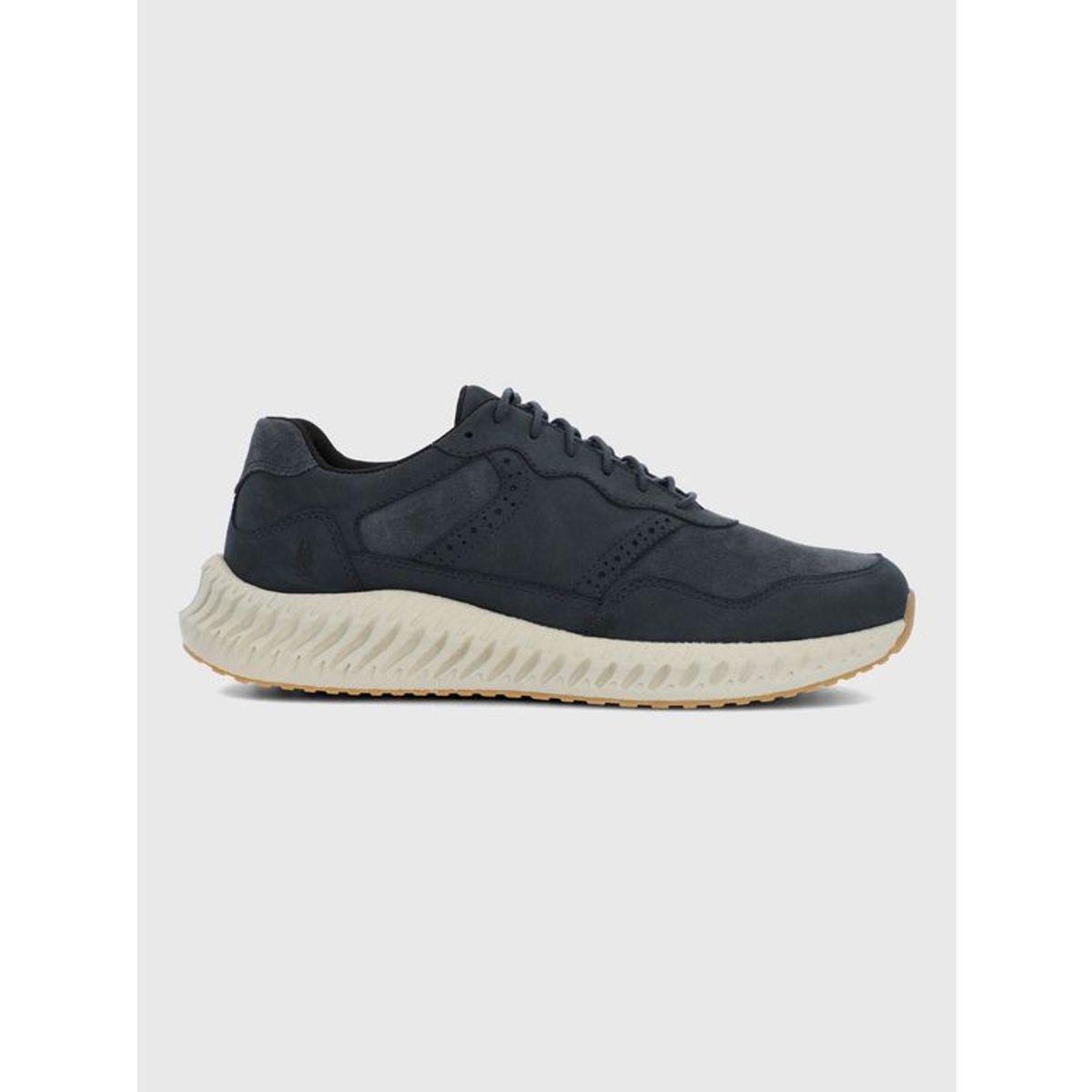 HUSH PUPPIES - Zapatilla Cuero Hombre Spinal Brio Azul HUSH PUPPIES