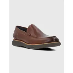 HUSH PUPPIES - Mocasin Cuero Hombre Samar Café