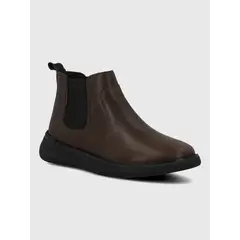 HUSH PUPPIES - Botin Cuero Mujer Flora Café