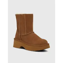 HUSH PUPPIES - Botin Cuero Mujer Sherly Café