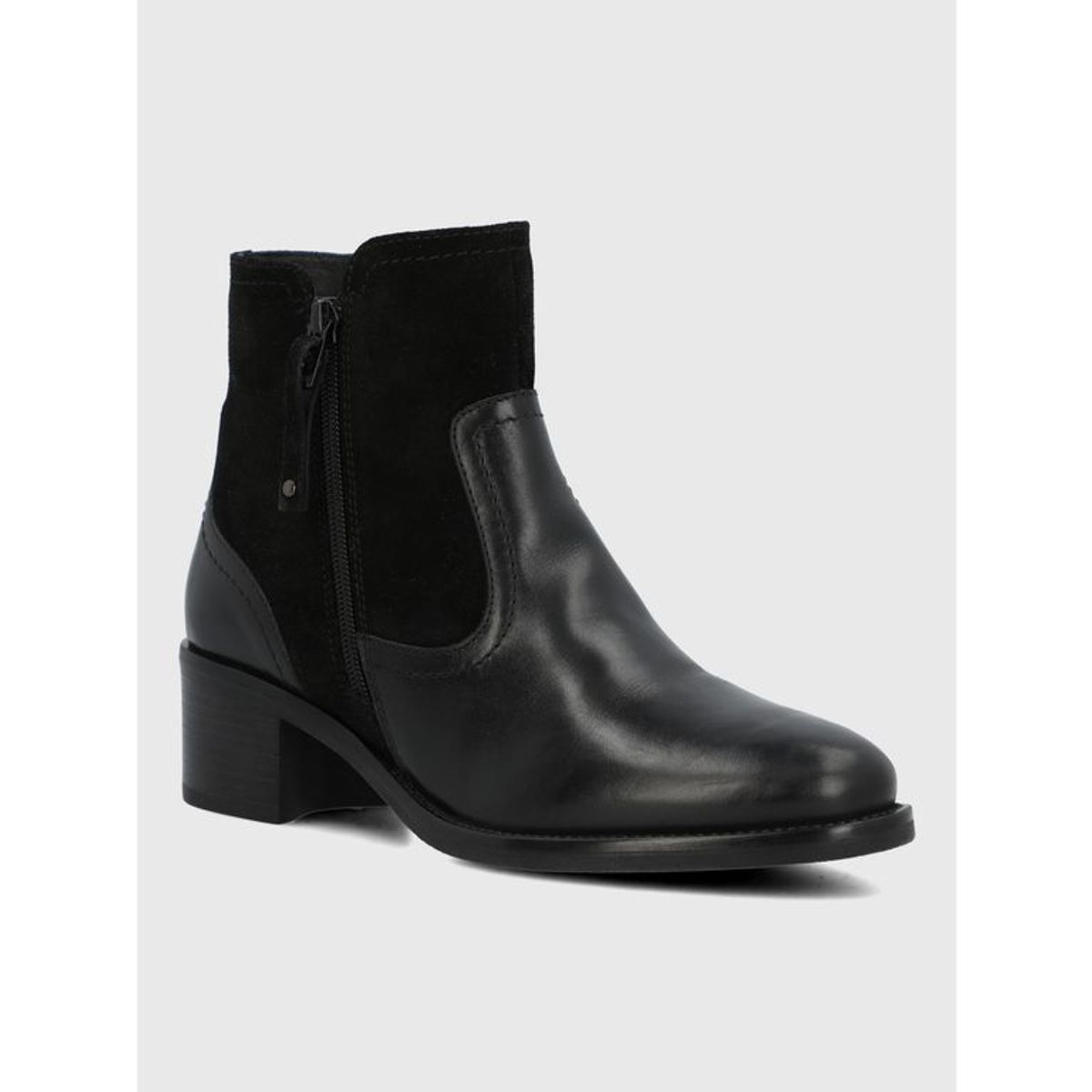 HUSH PUPPIES - Botin Cuero Mujer Viller Negro HUSH PUPPIES