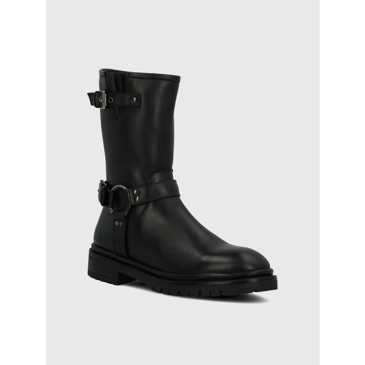 HUSH PUPPIES - Bota Cuero Mujer Ribek Negra HUSH PUPPIES
