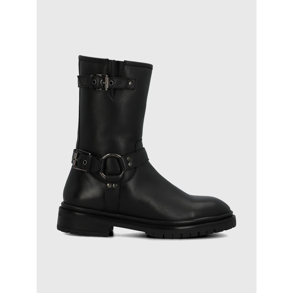 HUSH PUPPIES - Bota Cuero Mujer Ribek Negra HUSH PUPPIES