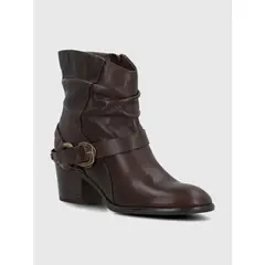 HUSH PUPPIES - Botin Cuero Mujer Marita Café