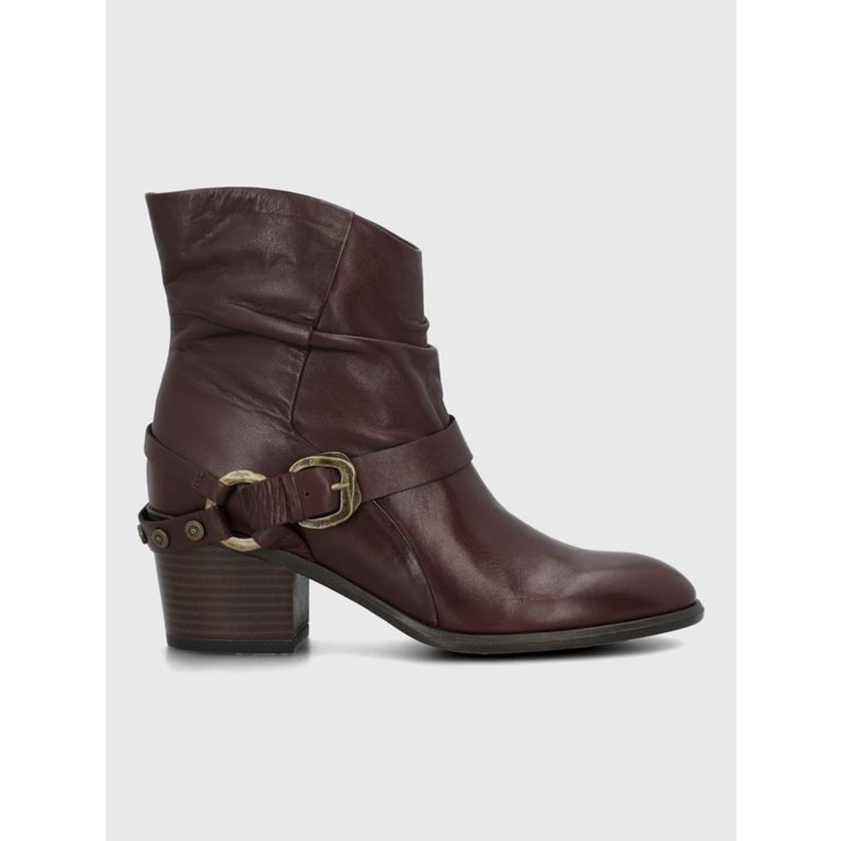HUSH PUPPIES - Botin Cuero Mujer Marita Burdeo HUSH PUPPIES