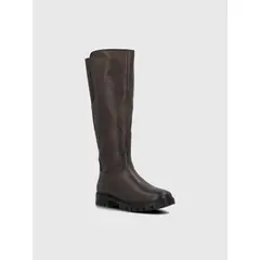 HUSH PUPPIES - Bota Cuero Mujer Marcella Café