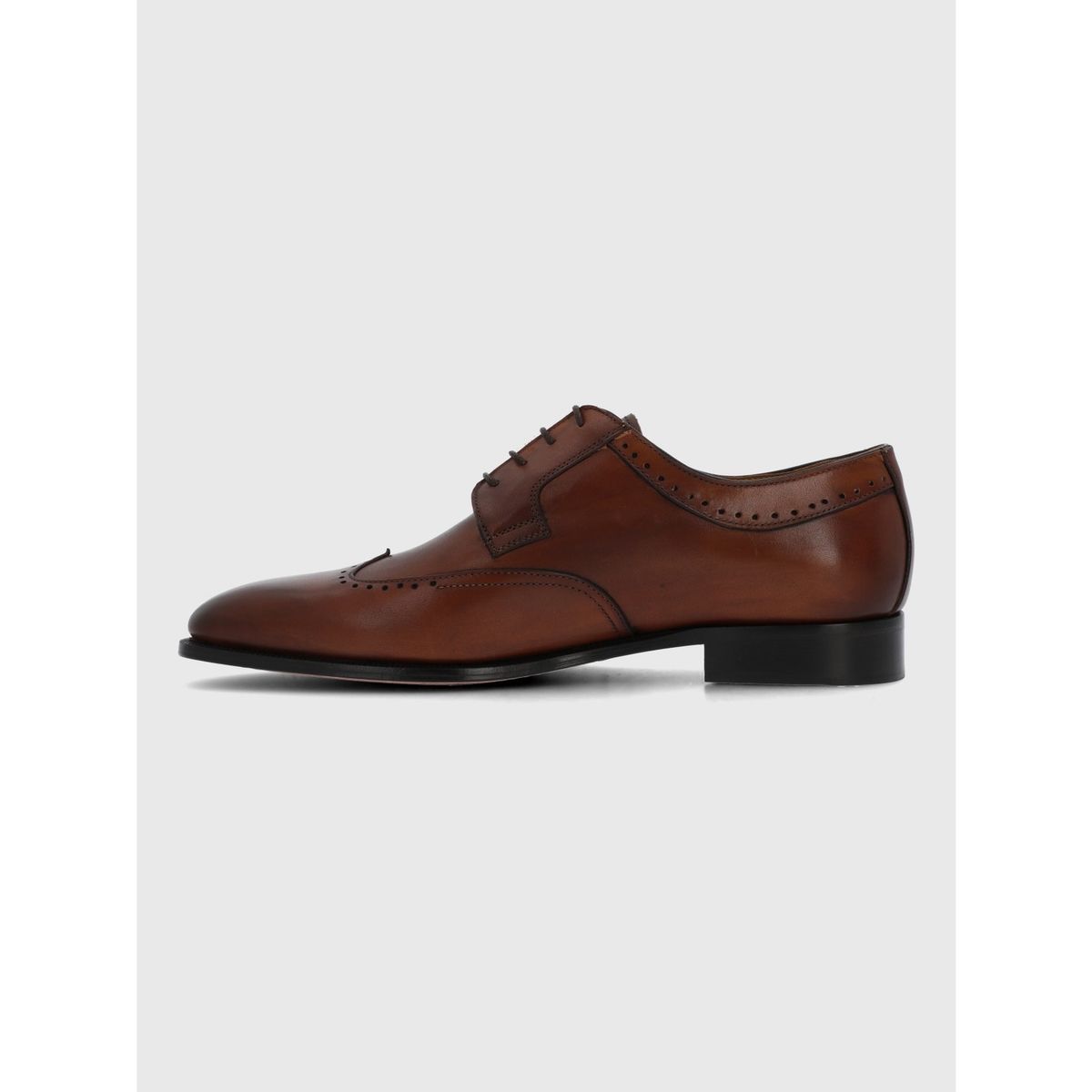 HUSH PUPPIES - Zapato Italiano Cuero Lorenz Café HUSH PUPPIES
