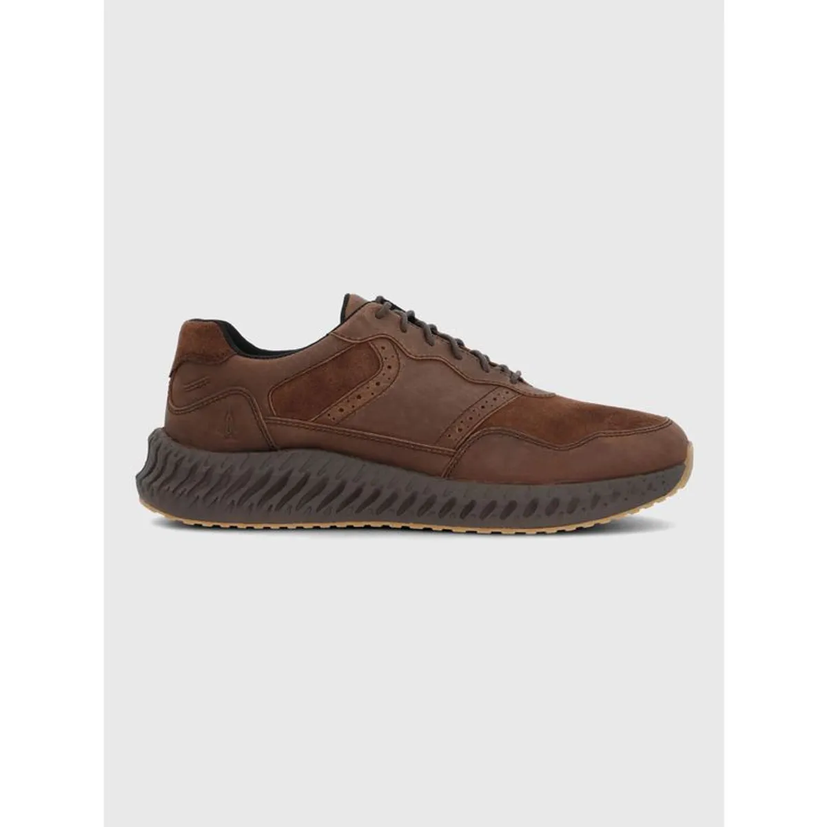 HUSH PUPPIES - Zapatilla Cuero Hombre Spinal Brio Café HUSH PUPPIES