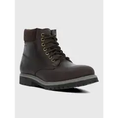 HUSH PUPPIES - Botin Cuero Hombre Negam Café