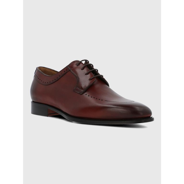 Zapato Italiano Cuero Letto Café