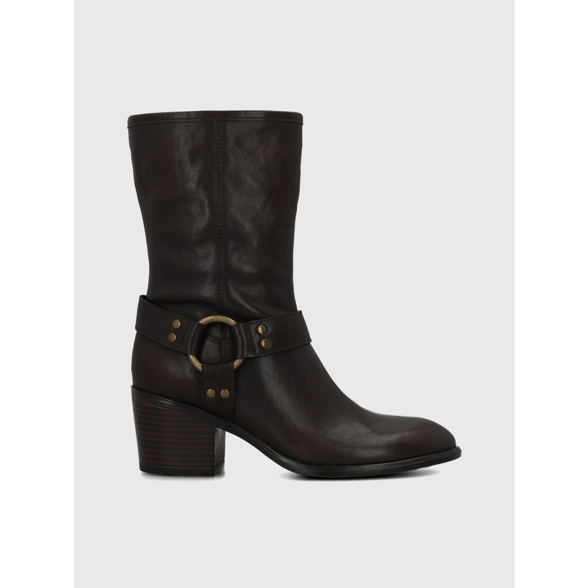 HUSH PUPPIES - Bota Cuero Mujer Mayda Café HUSH PUPPIES