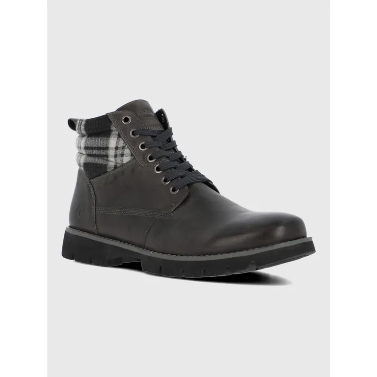 Botin Cuero Hombre Rosco Gris