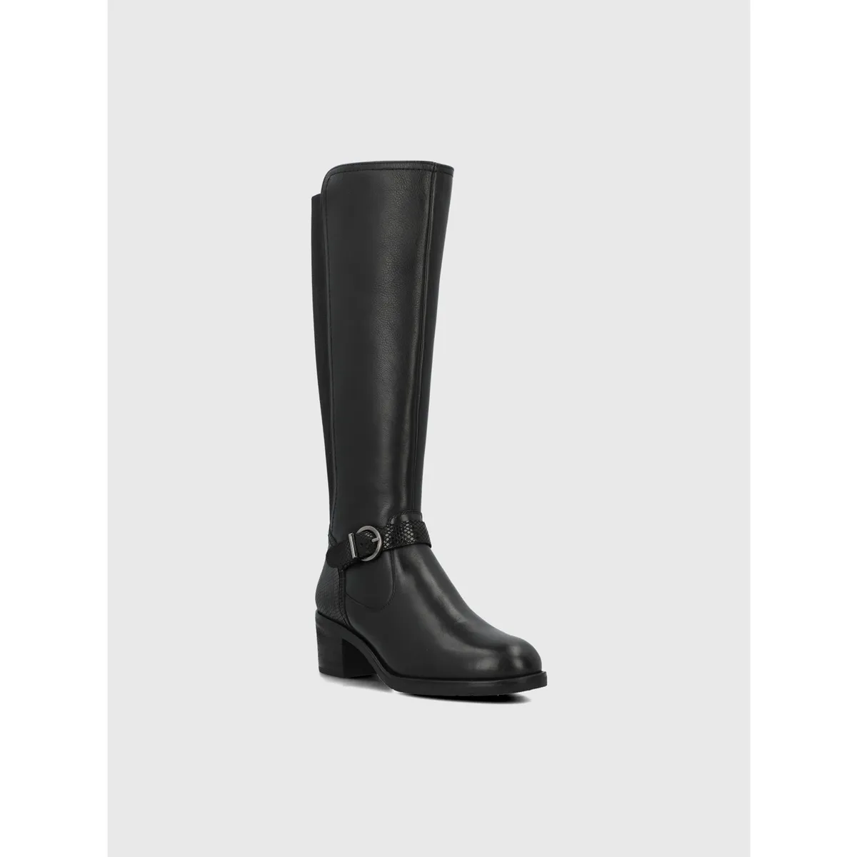 HUSH PUPPIES - Bota Cuero Mujer Elsetet Negra HUSH PUPPIES