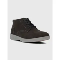 HUSH PUPPIES - Botin Cuero Hombre Spinal City Gris