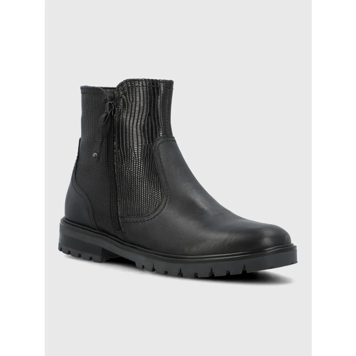 HUSH PUPPIES - Botin Cuero Mujer Briller Negro HUSH PUPPIES