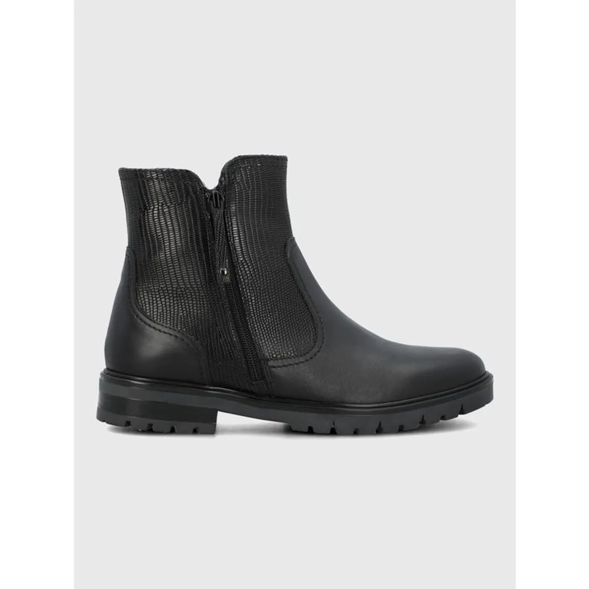 HUSH PUPPIES - Botin Cuero Mujer Briller Negro HUSH PUPPIES