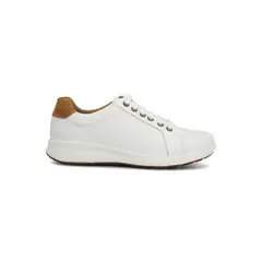 HUSH PUPPIES - Zapatilla Cuero Mujer Spinal Laceup Blanca