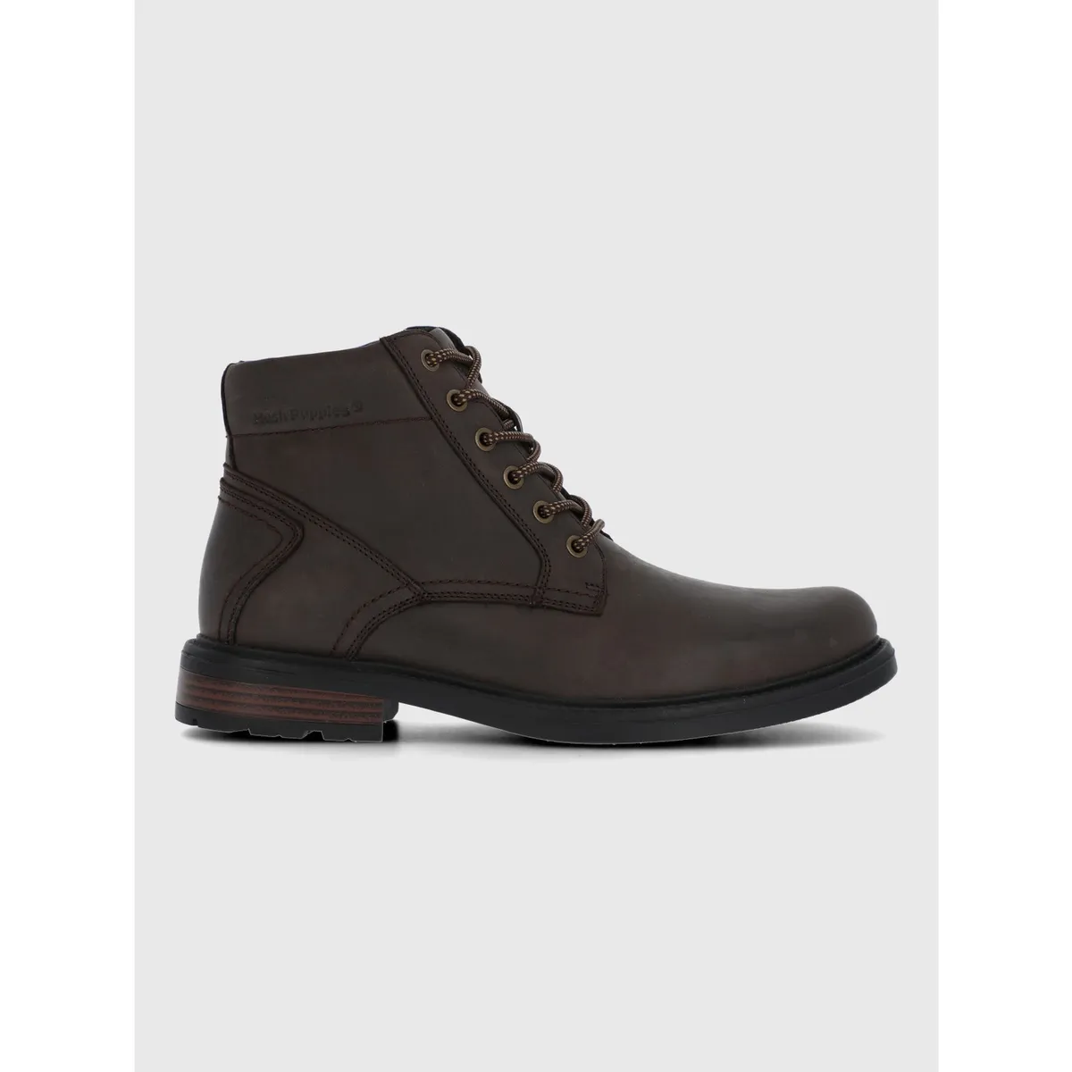HUSH PUPPIES - Botin Cuero Hombre Quero Café Oscuro HUSH PUPPIES