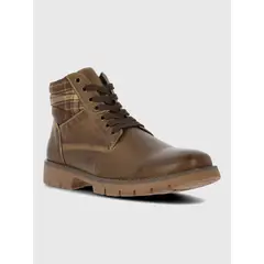 HUSH PUPPIES - Botin Cuero Hombre Rosco Café