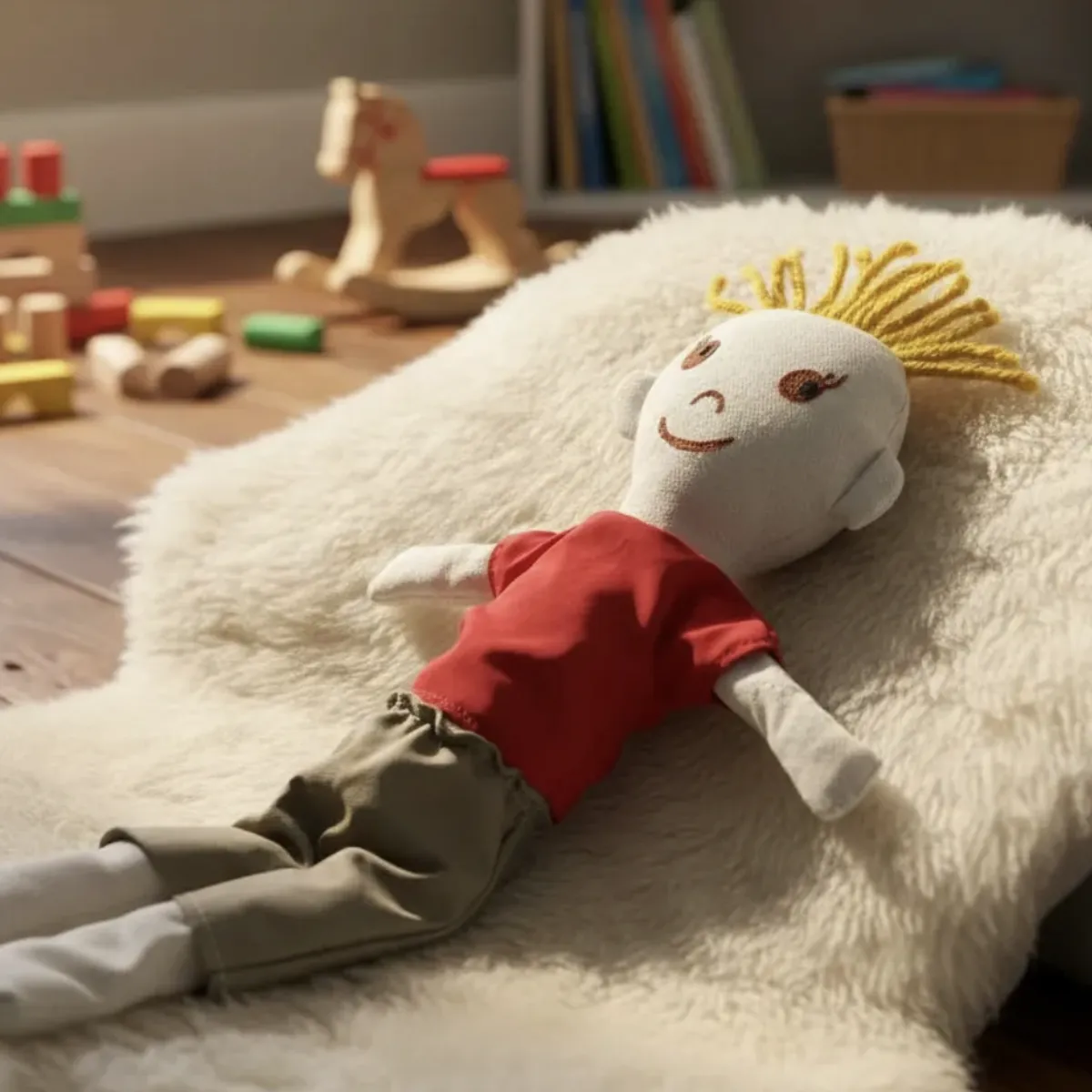 HAOKIDS - Muñeco niño llamado Damián juguete metodologías Waldorf & Montessori de 38 Cm