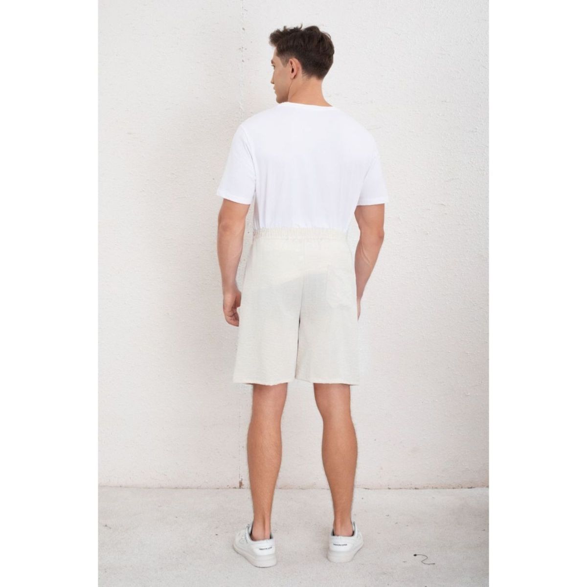 LIKE SHOP - Short Hombre Bermuda Calce Holgado Tipo Lino Pantalon Corto 7144