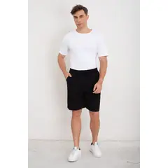 LIKE SHOP - Short Hombre Bermuda Calce Holgado Tipo Lino Pantalon Corto 7144