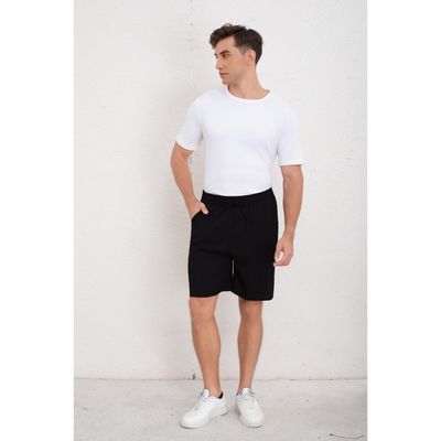Imagen 2 del producto Short Hombre Bermuda Calce Holgado Tipo Lino Pantalon Corto 7144