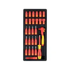 WORKPRO - BANDEJA JUEGO DADOS DE 1/4" AISLADOS 27 PIEZAS