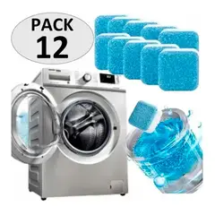 GENERICO - Limpiador Interno De Lavadora En Tabletas Antibacteriales Pack 12