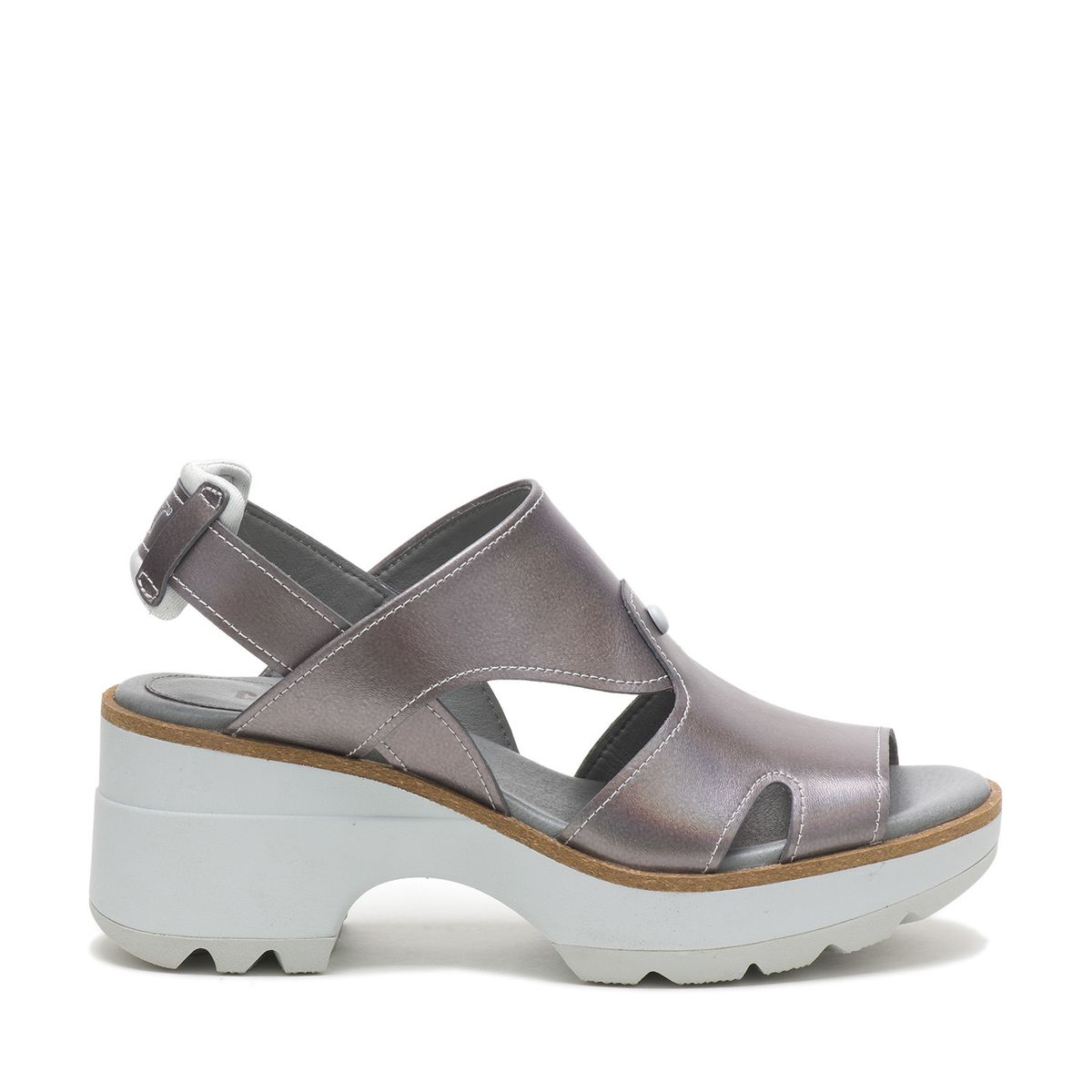 CAT - Sandalia Carina Plateado Mujer CAT