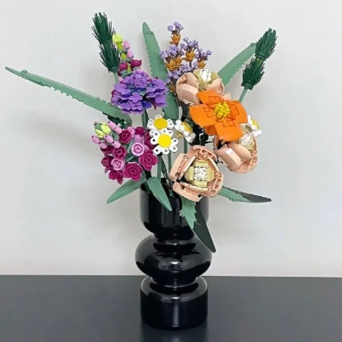 GENERICO - Decorativo Ramo De Flores Mini Bloques Construcción