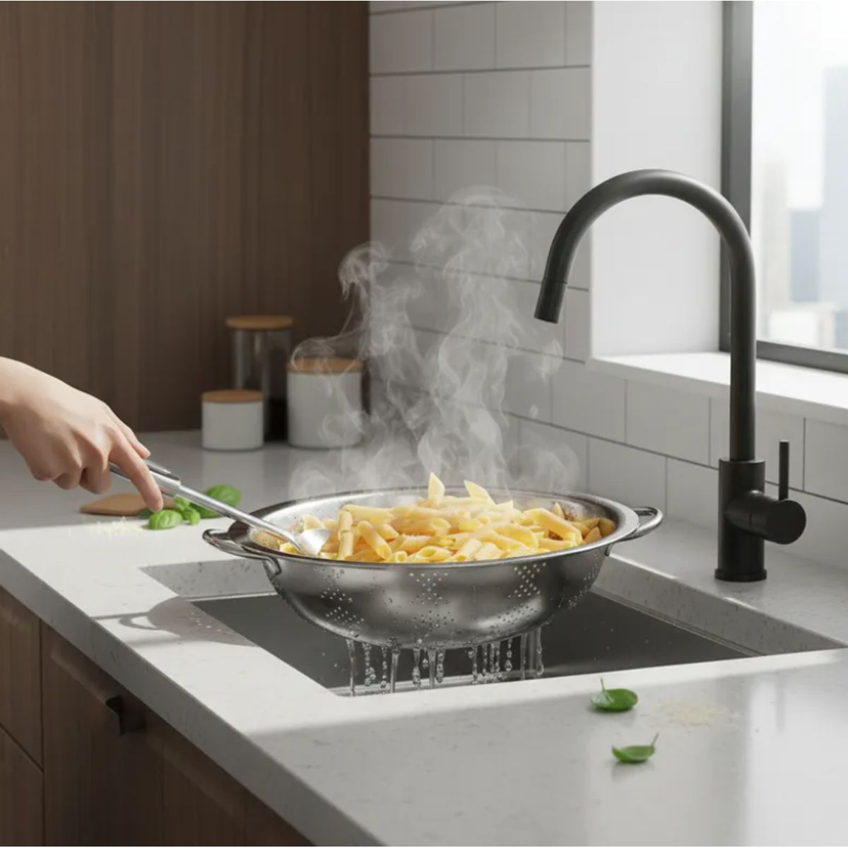 GENERICO - Colador Bowl Escurridor De Acero Inoxidable 30 Cm Con Asas