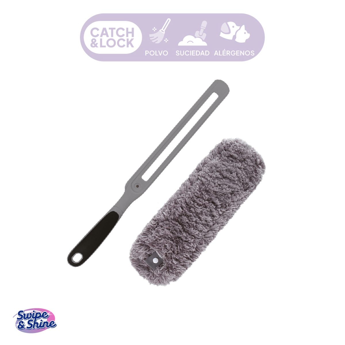 SWIPE AND SHINE - Plumero Microfibra Limpieza Saca Polvo Hogar Swipe y Shine Kiosclub