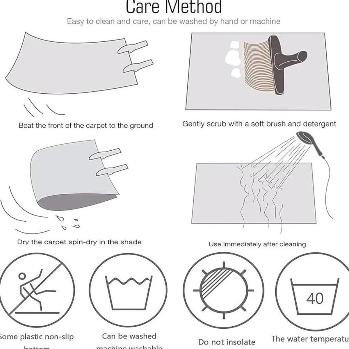 GENERICO - ALFOMBRAS ANTIDESLIZANTES PASILLERA O BAJADA DE CAMA CON ESTILO MODERNO