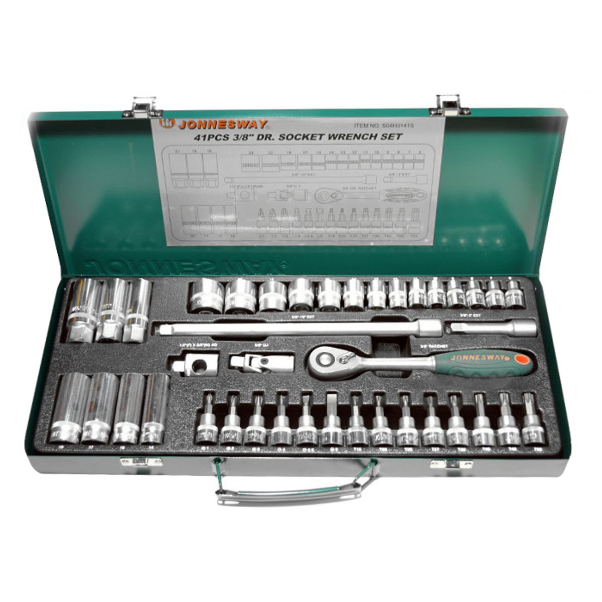 JONNESWAY - Juego de dados 3/8" 41 piezas s04h3141s