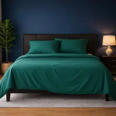 ARMONIA - Sábanas Algodón Verde Elegante 800 Hilos Super King